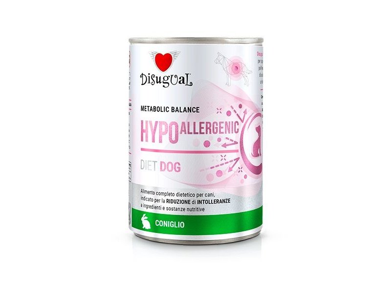 Disugual Hypoallergenic Coniglio 400g umido dietetico cane