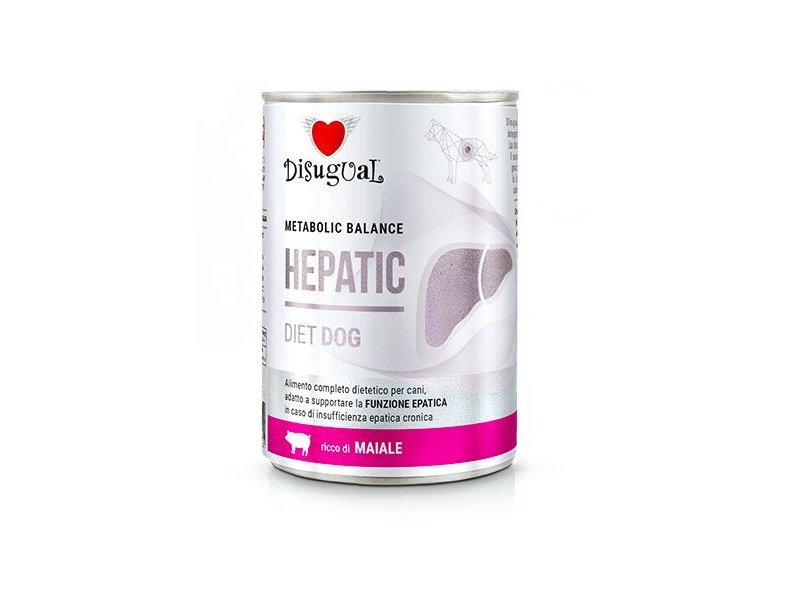 Disugual Hepatic Maiale 400g umido dietetico cane