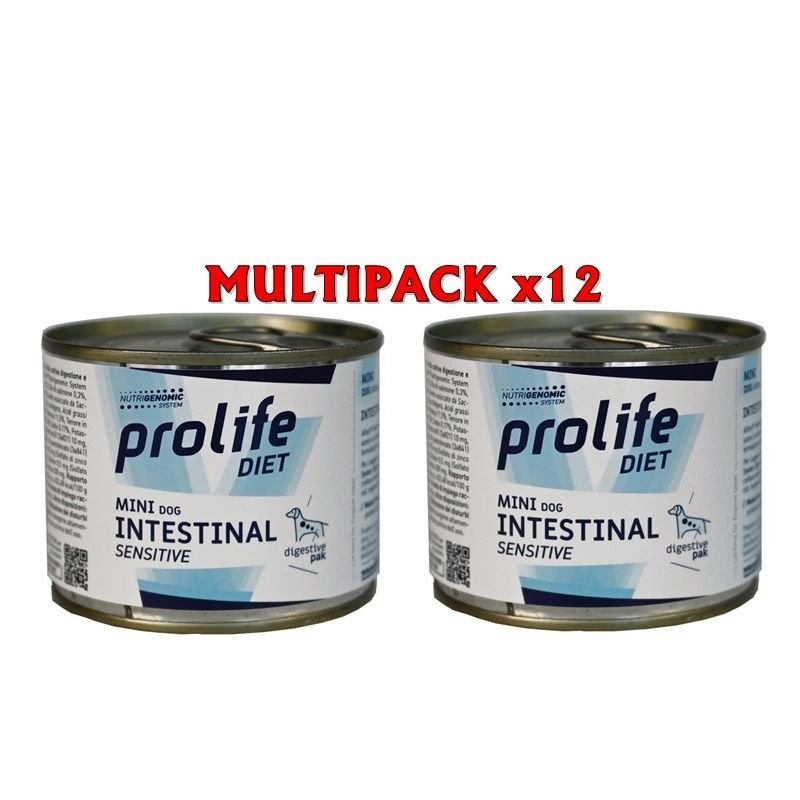 Prolife diet Mini Intestinal Sensitive 6x 200g umido dietetico cane