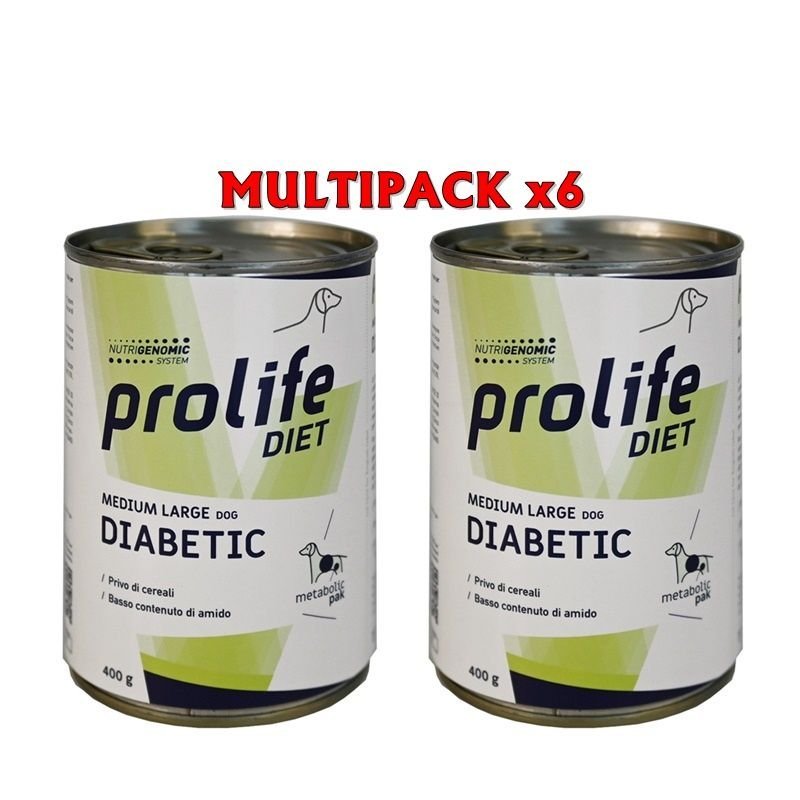 Prolife diet Diabetic 6x 400g umido dietetico cane
