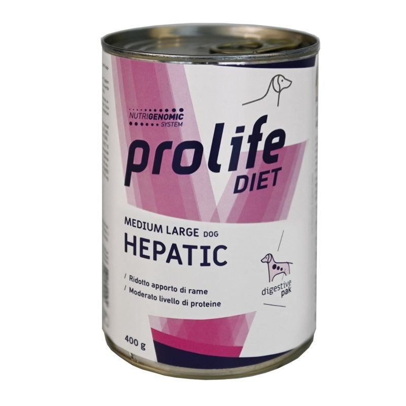 Prolife diet Hepatic 400g umido dietetico cane