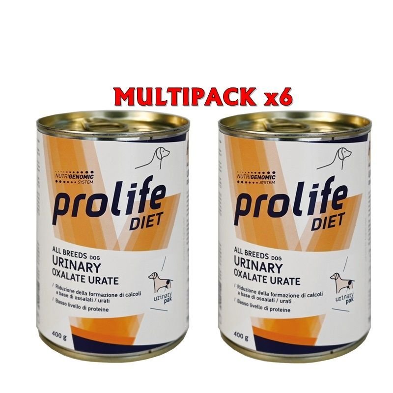 Prolife diet Urinary Oxalate Urate 6x 400g umido dietetico cane