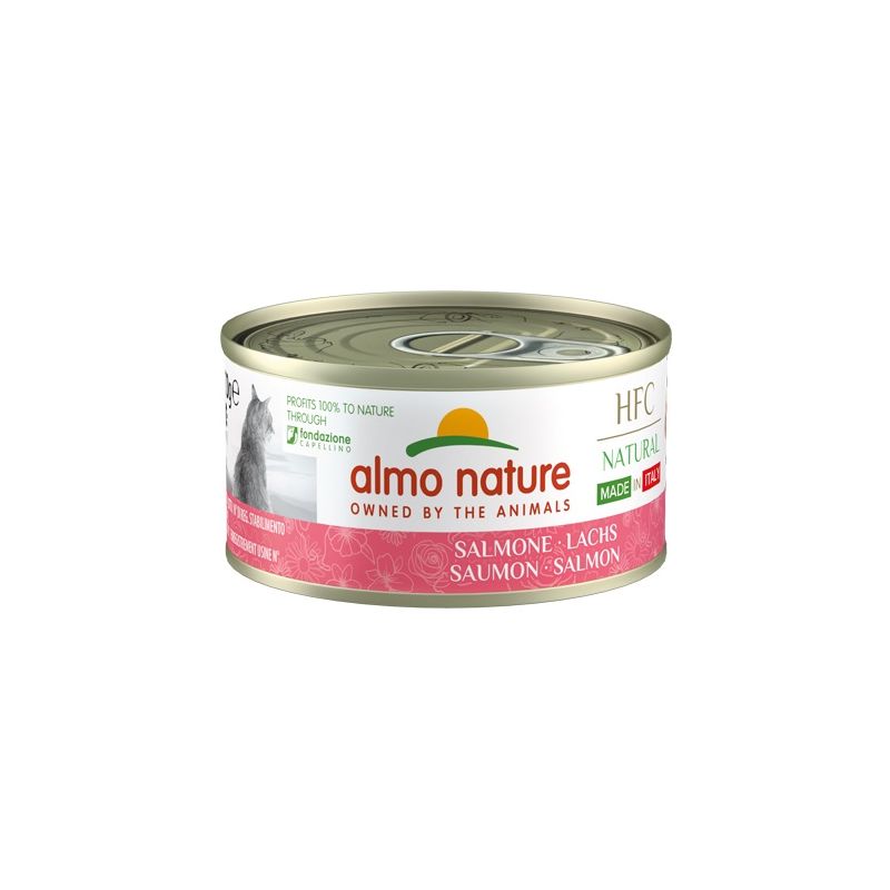 Almo Nature HFC Natural Salmone 70g umido gatto made in Italy