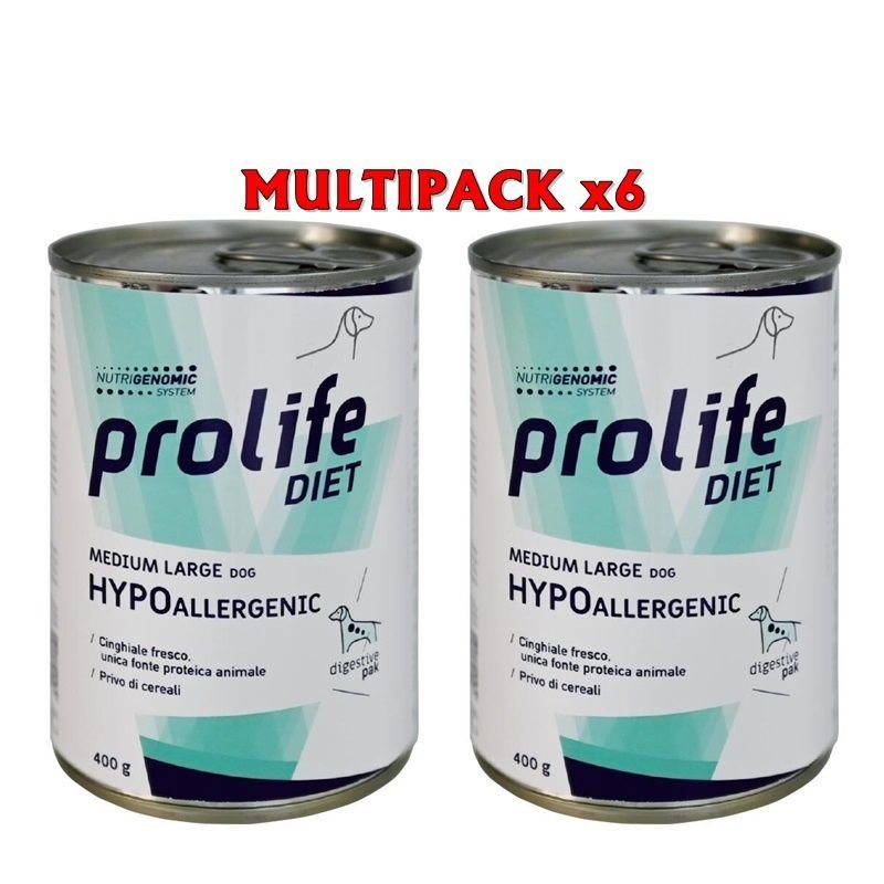 Prolife diet Hypoallergenic 6x 400g umido dietetico cane