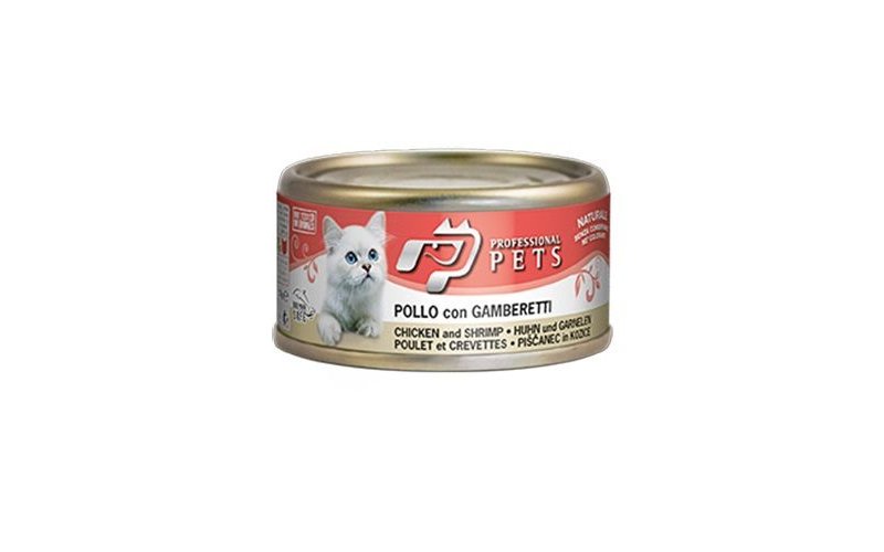 Professional Pets Pollo e Gamberetti 70g umido gatto