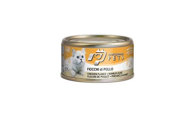 Professional Pets Fiocchi di pollo 70g umido gatto