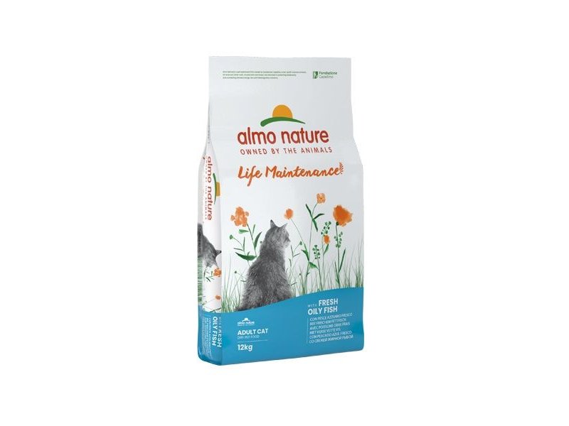 Almo Nature Holistic con Pesce Azzurro fresco 12kg crocchette gatto life maintenance