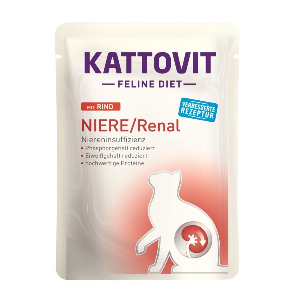 Disugual Renal Cat – Alimento Umido Per Gatti Con Insufficienza Renale, 12 Scatolette Da 85 G, Gusto Manzo