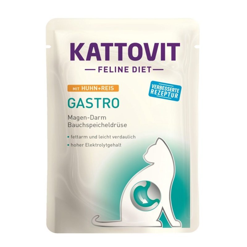 Kattovit Gastro Pollo e riso 85g umido dietetico gatto feline diet