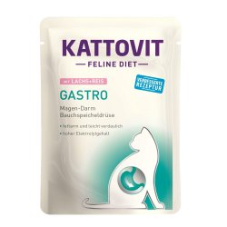 Kattovit Gastro Salmone e riso 85g umido dietetico gatto feline diet