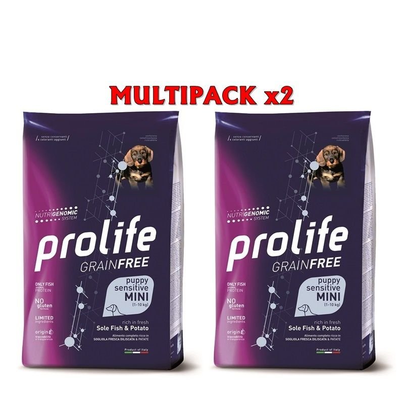 Prolife Puppy Mini Sogliola e Patate 2x 7kg  Nutrigenomic crocchette cucciolo