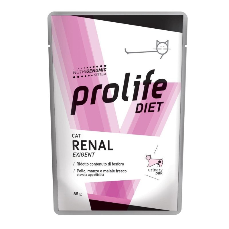 Prolife diet cat Renal Exigent 85g dieta umido gatto