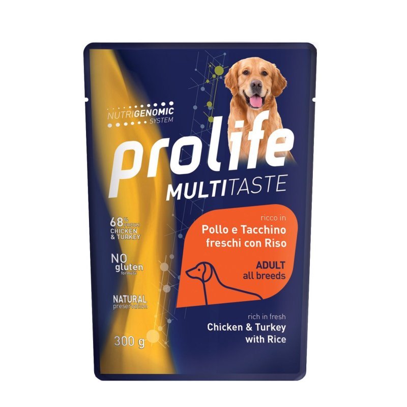 Prolife Adult Pollo Tacchino e Riso 300g umido cane