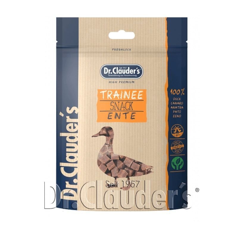 Dr. Clauder's Traineesnack anatra 80g snack per cani in cubetti