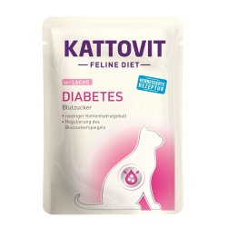 Kattovit Diabetic Salmone 85g umido dietetico gatto feline diet