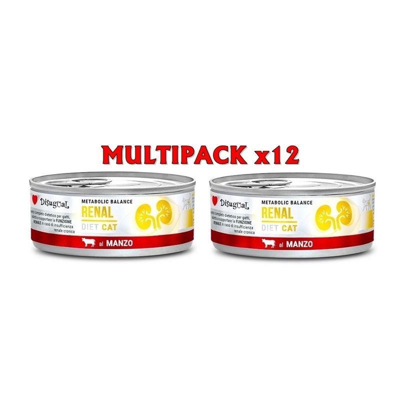 Disugual Renal Manzo 12x 85g umido dietetico gatto