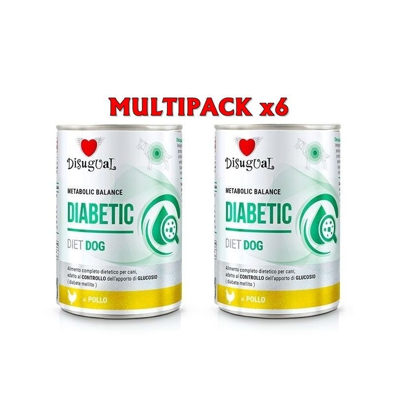 Disugual Diabetic Pollo 6x 400g umido dietetico cane