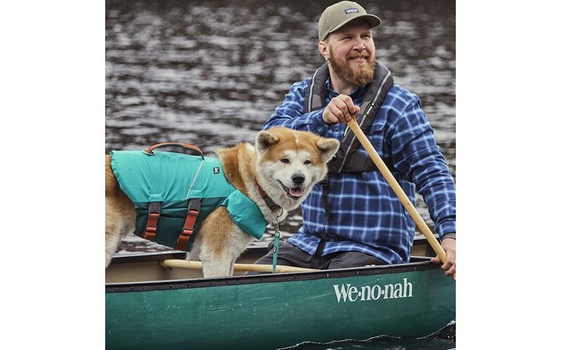 Hurtta Life Savior Eco Verde Aqua Peacock salvagente per cani
