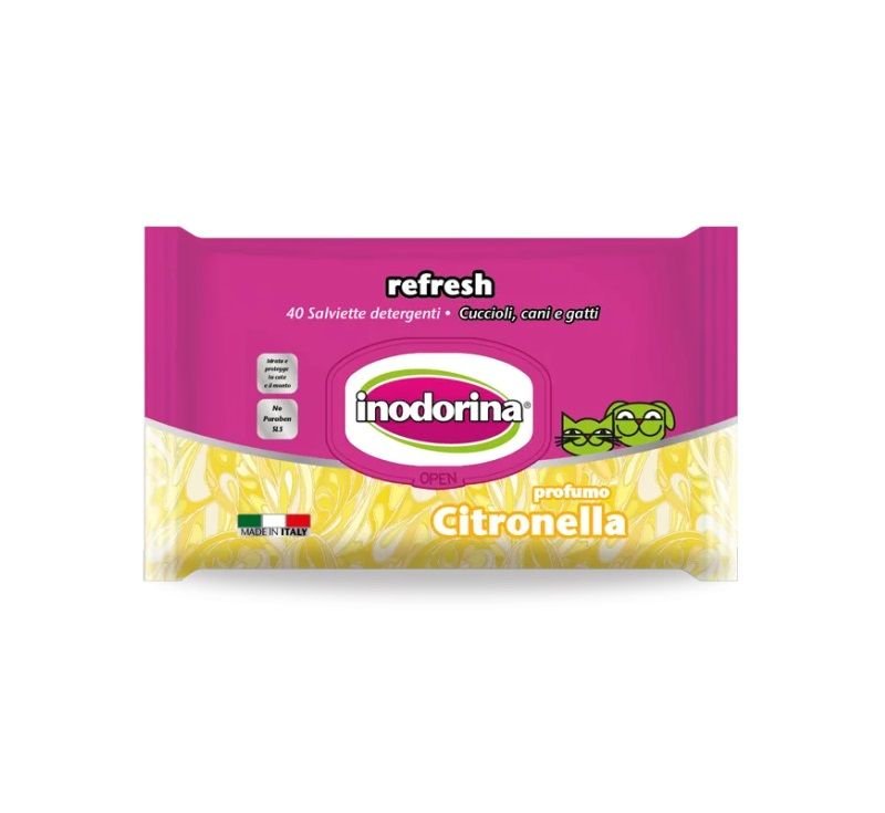 Inodorina Refresh Citronella salviette detergenti 40pz