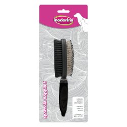 Inodorina Grooming Spazzola Doppia Small per cani e gatti