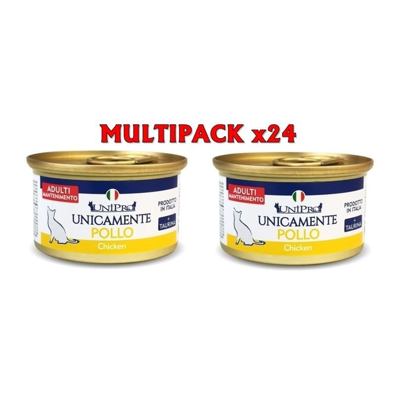 UniPro Unicamente Pollo 24x 85g umido gatto monoproteico