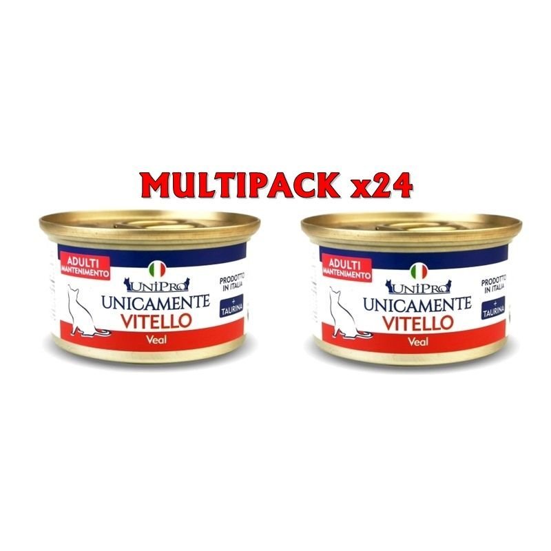 UniPro Unicamente Vitello 24x 85g umido gatto monoproteico