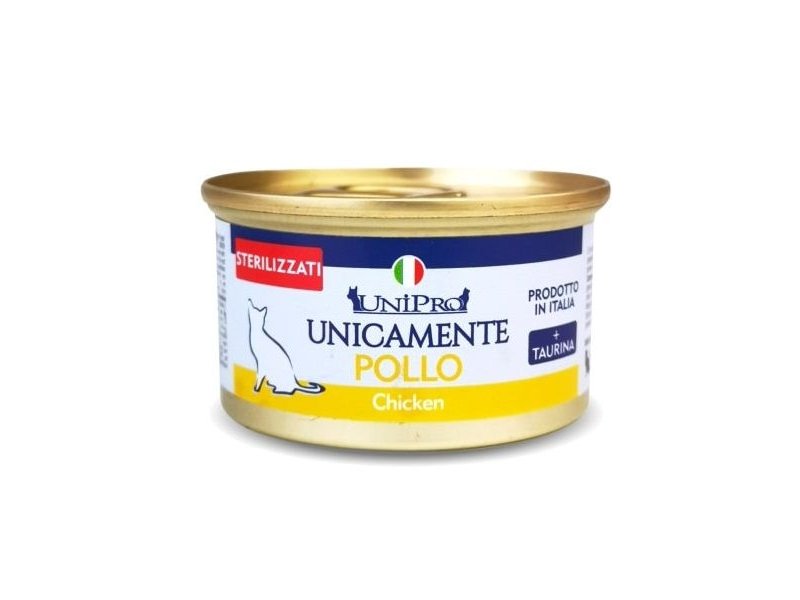 UniPro Unicamente Sterilizzato Pollo 85g umido gatto monoproteico