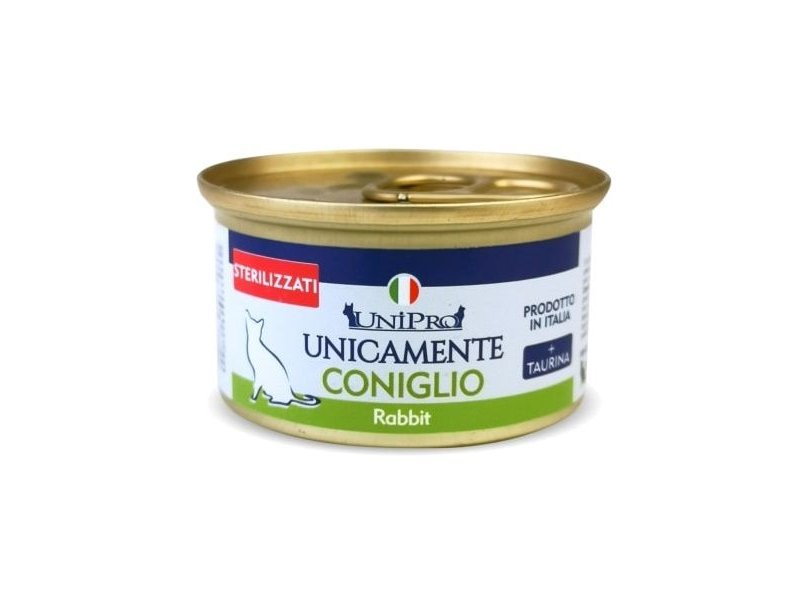 UniPro Unicamente Sterilizzato Coniglio 85g umido gatto monoproteico