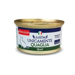 UniPro Unicamente Sterilizzato Quaglia 85g umido gatto monoproteico