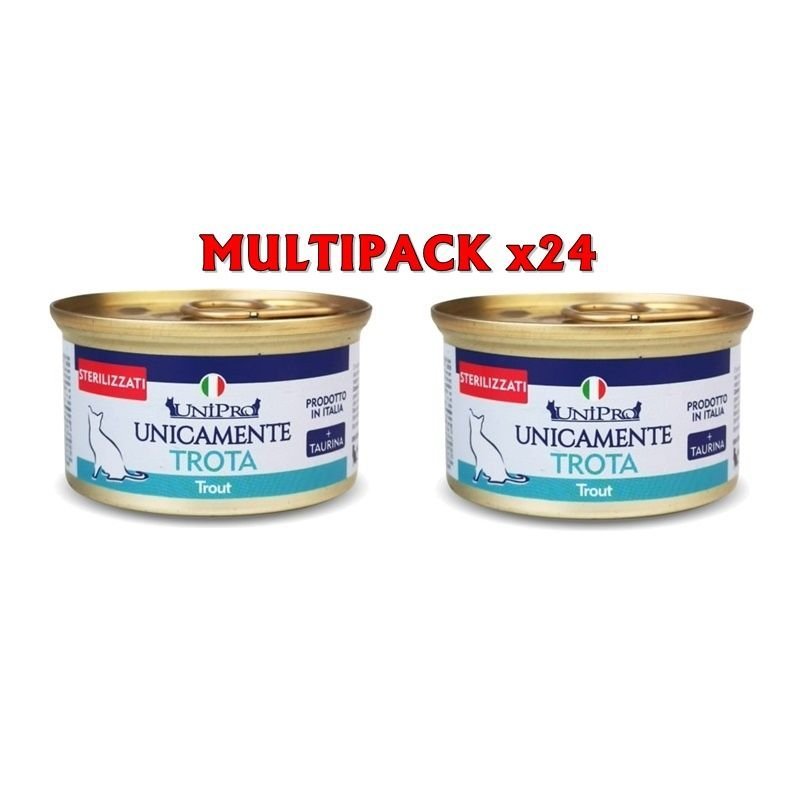UniPro Unicamente Sterilizzato Trota 24x 85g umido gatto monoproteico