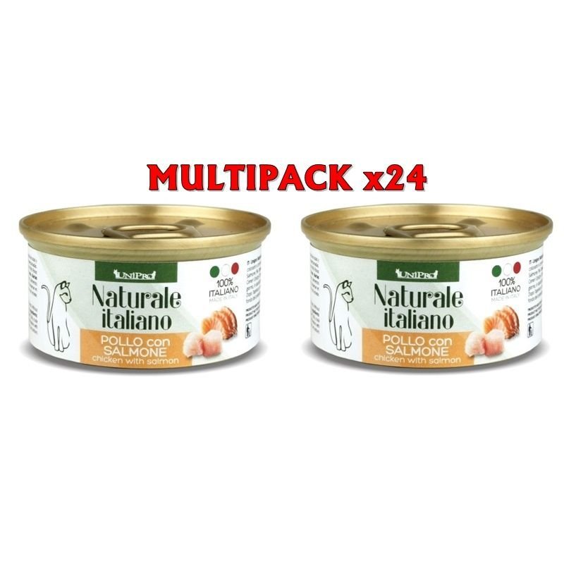 UniPro Naturale Pollo e Salmone 24x 85g umido gatto