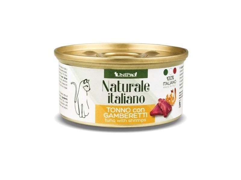 UniPro Naturale Tonno e Gamberetti 85g umido gatto
