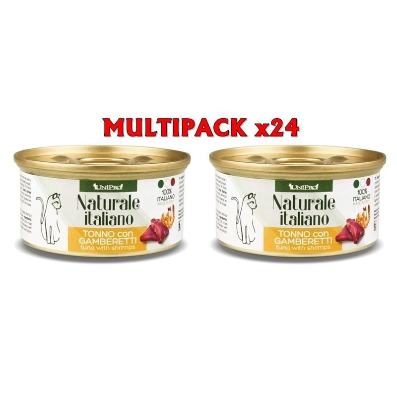 UniPro Naturale Tonno e Gamberetti 24x 85g umido gatto