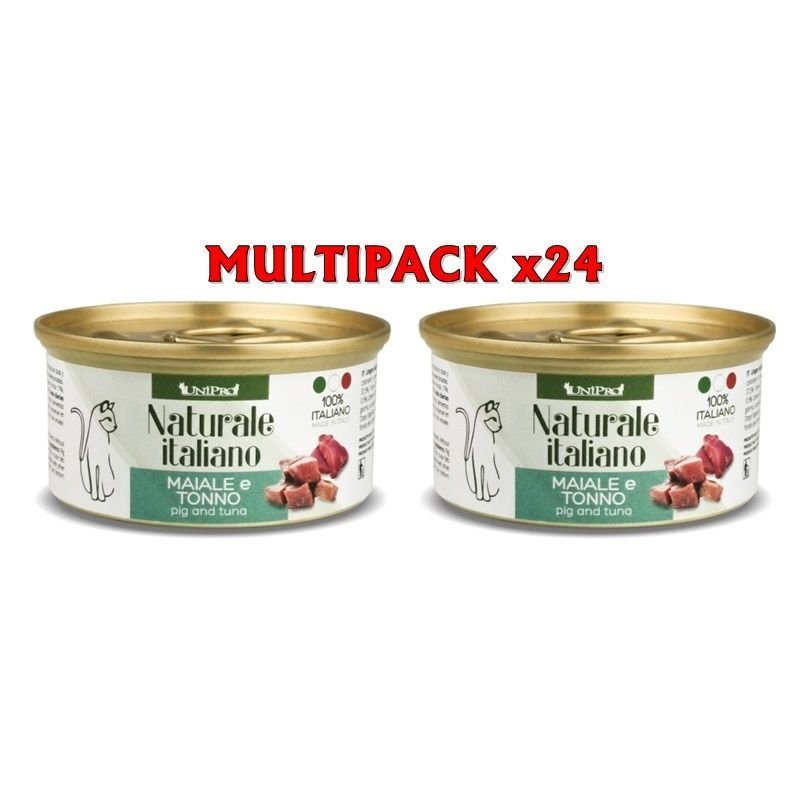UniPro Naturale Maiale e Tonno 24x 85g umido gatto