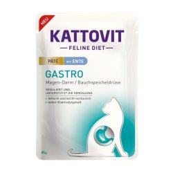 Kattovit Gastro patè Anatra e riso 85g umido dietetico gatto feline diet