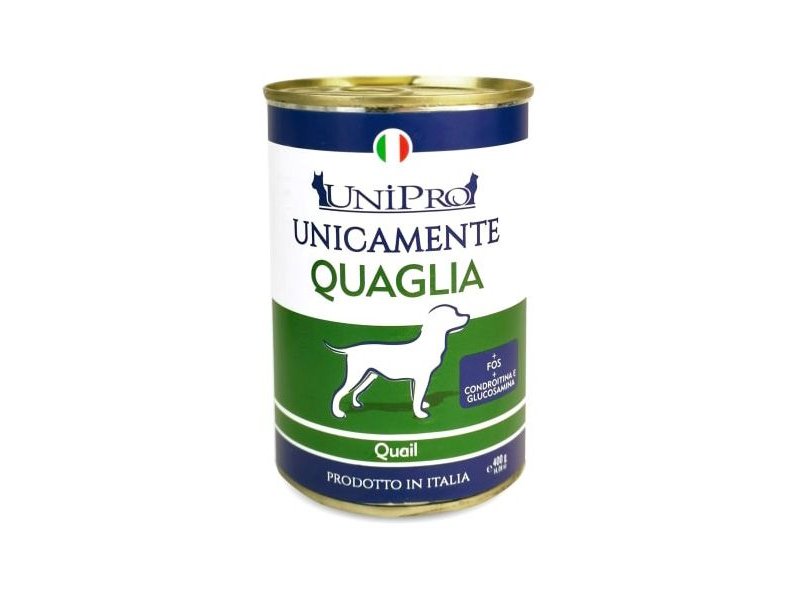 UniPro Unicamente Quaglia 400g umido cane monoproteico