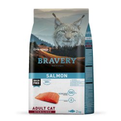 Bravery Sterilized Cat Salmone crocchette gatto grain free