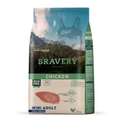 Bravery Adult Chicken Medium Large 4kg crocchette cane grain free
