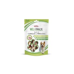 WeliSnack Duetti di Coniglio e Merluzzo 75g snack per cani