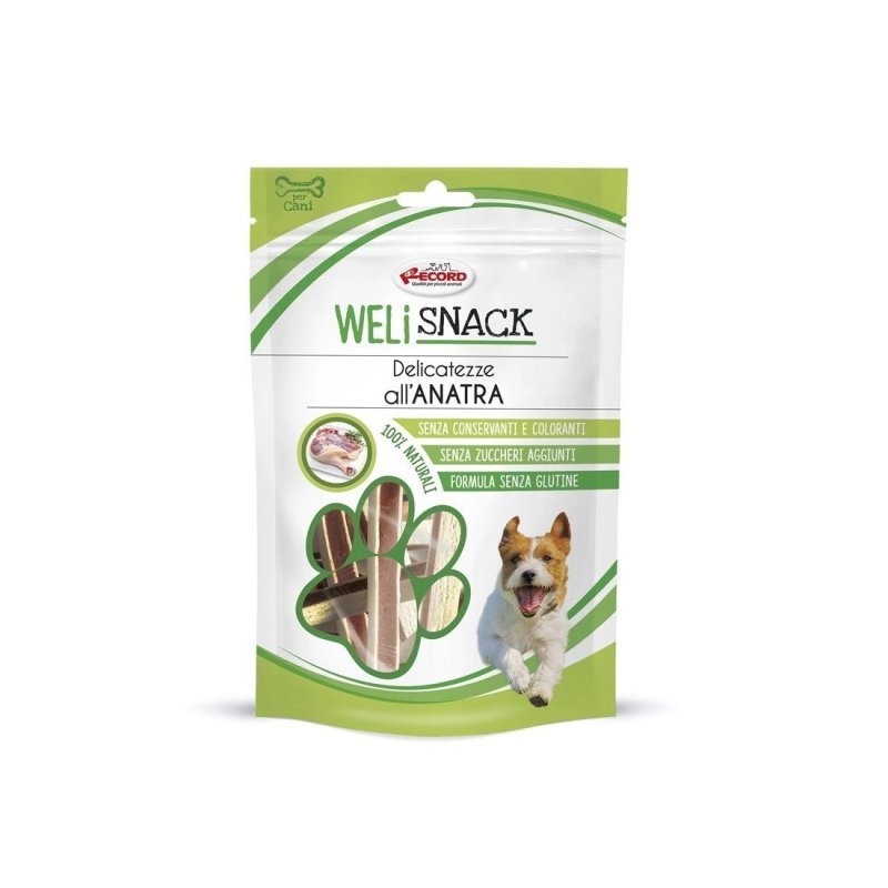 WeliSnack Delicatezze all'Anatra 75g snack per cani