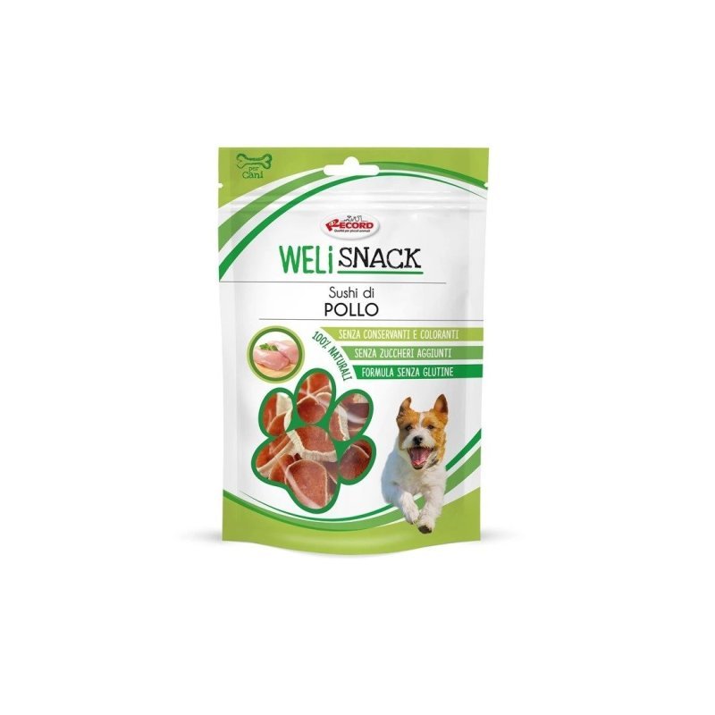 WeliSnack Sushi di pollo 75g snack per cani