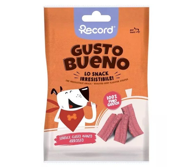 Gusto Bueno Strisce al Manzo Arrosto 50g snack per cani