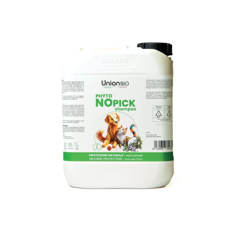 Union Bio Phytonopick Shampoo sgradito a pulci e zecche per cani e gatti