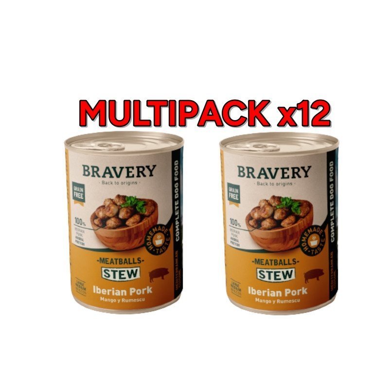 Bravery Stew Meatballs Iberian Pork 12x 415g polpette al maiale umido cane