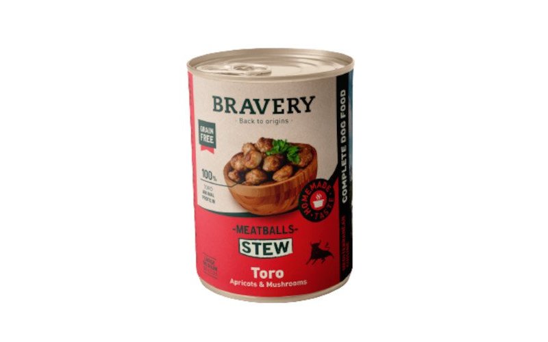 Bravery Stew Meatballs Toro 415g polpette con toro umido cane