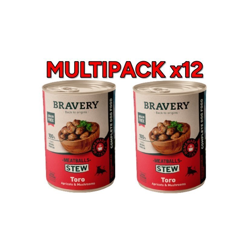 Bravery Stew Meatballs Toro 415g polpette con toro umido cane