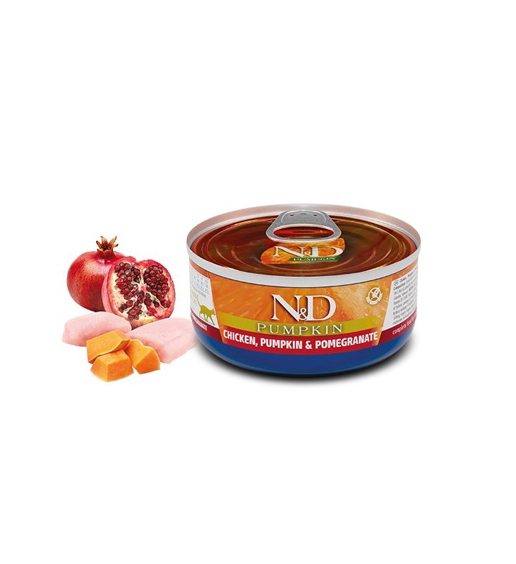 N&D Adult Pollo, Zucca e Melograno 70g Grain Free umido gatto