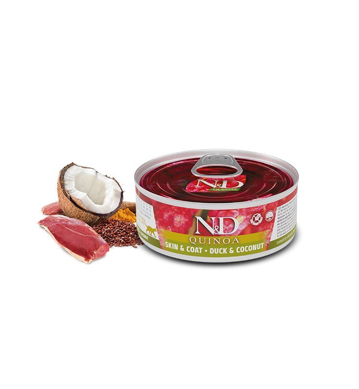N&D Skin&Coat Anatra, Quinoa e Cocco 80g Grain Free umido gatto