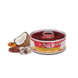 N&D Skin&Coat Aringa, Quinoa e Cocco 80g Grain Free umido gatto
