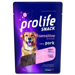 Prolife Snack Sensitive Pork 90g grain free al maiale per cani